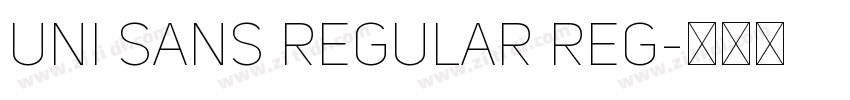 Uni Sans Regular Reg字体转换